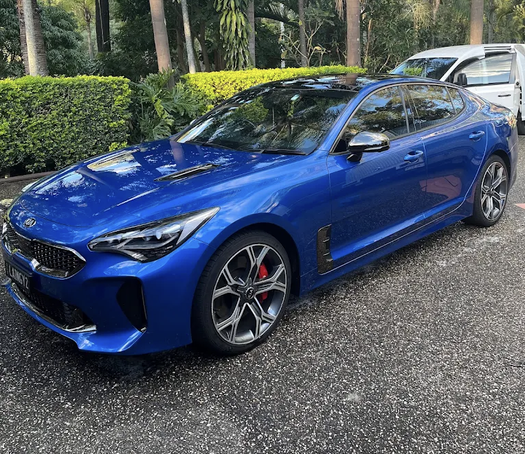 Kia Stinger GT after a full mobile detail in Brisbane
